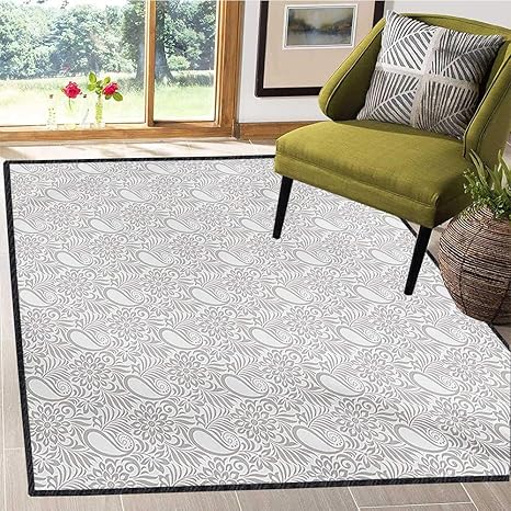 Paisley, Alfombra para Puerta, Abstracto, diseño Moderno de Fondo con