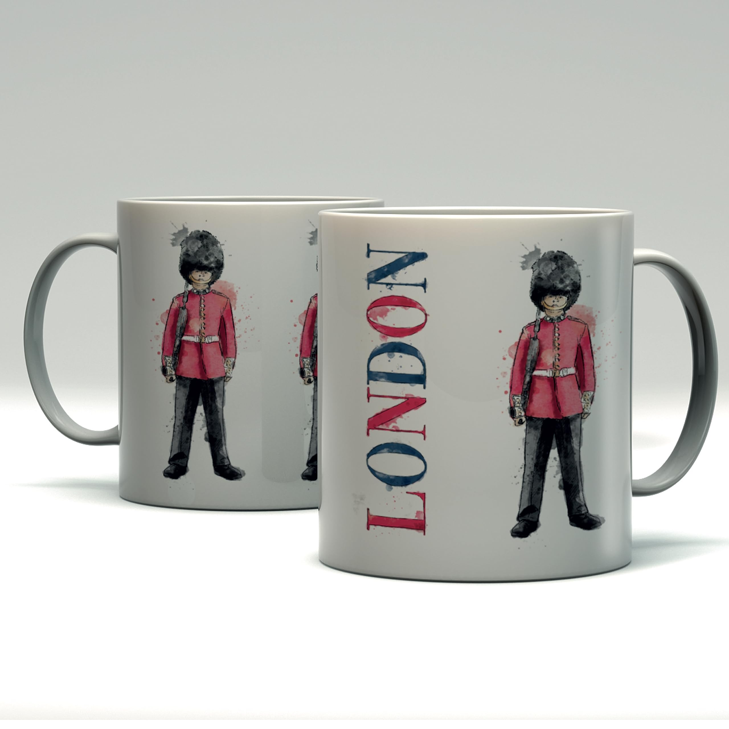 Puckator London Tour Guardsman Porcelain Tea Coffee Mug - Funny Home Accessories - Cute Gifts for Girlfriend - Large Mugs for Men Women Hot Drinks - Cute Cups Presents - Secret Santa Gift - Cup Set