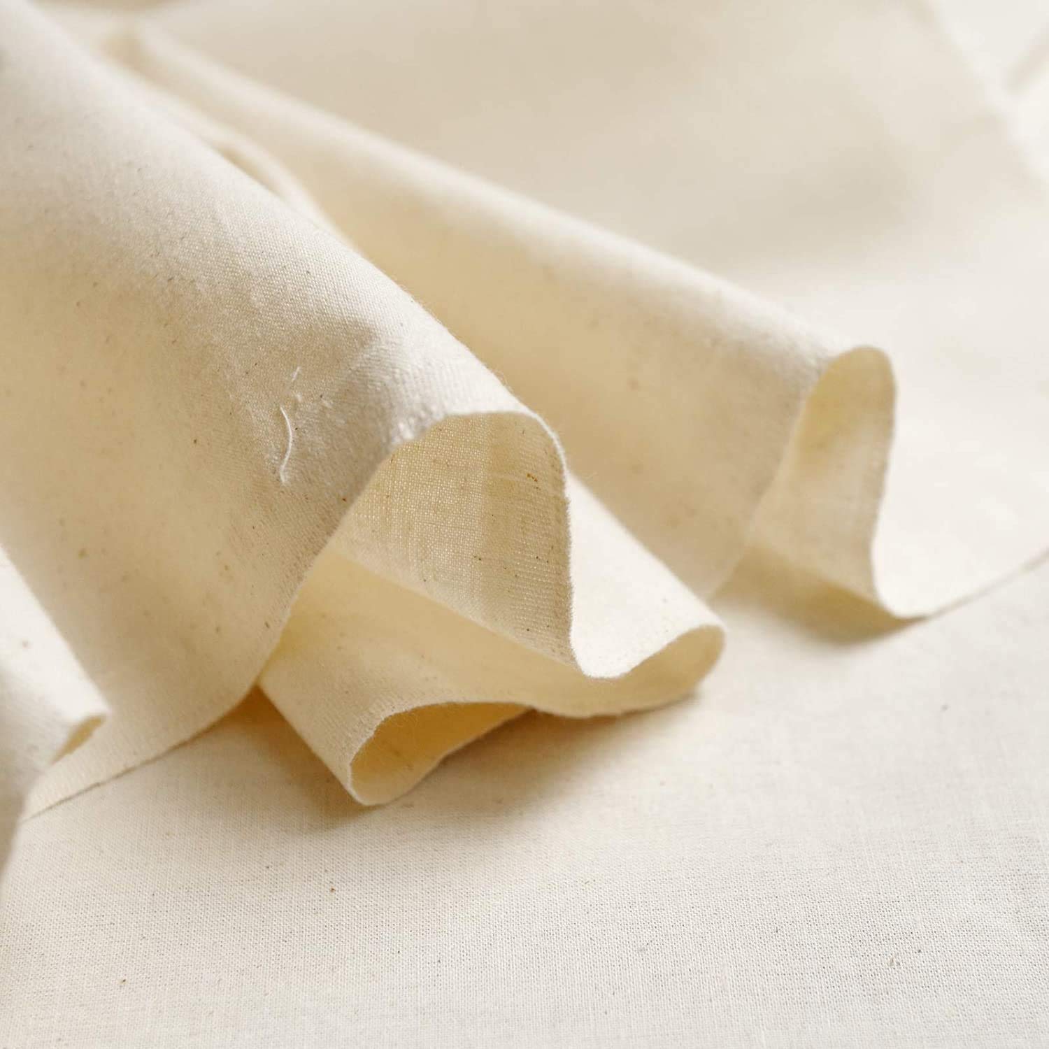 (Janak) 100% Cotton Calico Plain Natural Oatmeal Colour Crafting Medium Weight 58" Inch Wide (1 Meter)