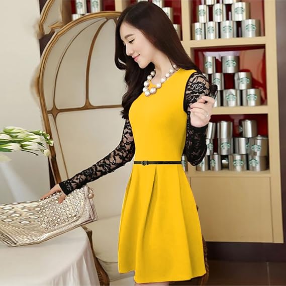 yellow colour dress online