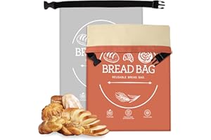 2 Pack XL Reusable Beeswax Bread Bags for Homemade Bread, Sourdough Bread Baking Supplies, Sourdough Bread Bags for Bread Sto