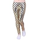Red Olives® Women Sexy Mermaid Fish Scale Hologram Stretch Soft Shine Leggings (XXL-UK20/22, Gold)