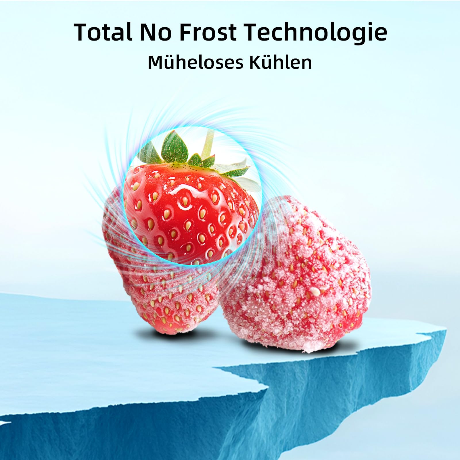 CHIQ Gefrierschrank, Kühlschrank, No Frost, 206L, 170 cm | Schnellgefrieren, Flexible Kühl- und Gefrierfunktion | -32°C Ultra-Niedrig, Tiefkühlschrank groß mit Touchdisplay, 178kWh/Jahr, CSD206NEID 7