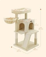 Feandrea Cat Tree Tower Widened Perch Large Cats Beige PCT51MV1 view 6