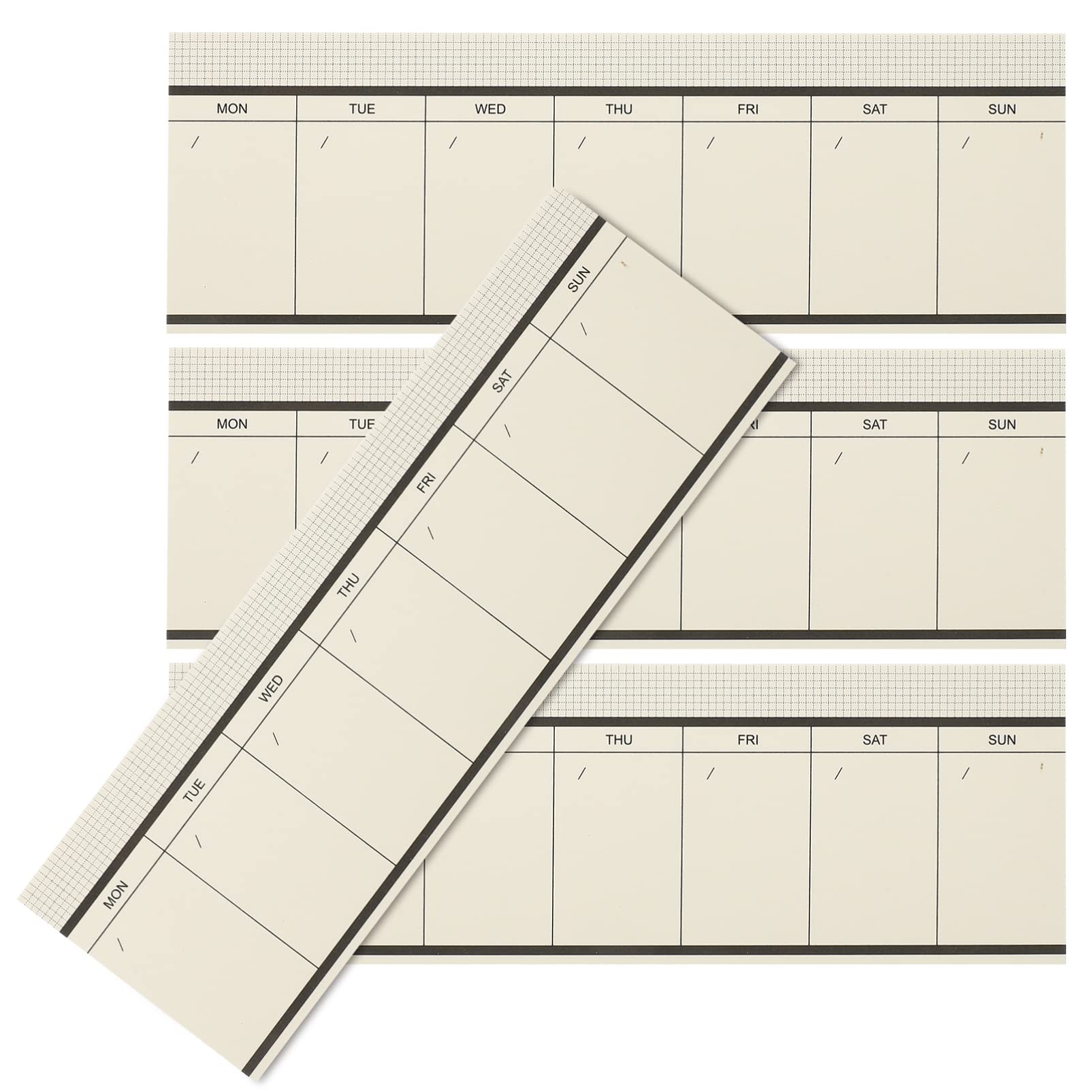 AOKWAWALIY Weekly Planner Notepads 7.09 Inch Tearable Schedule Planning Memo Pads 4-Pack for Business Plans and Daily to-do List Organisation