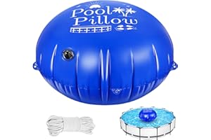 HolyMaji Winter Pool Pillows for Above Ground Pools Extra Durable Cold Resistant Pool Pillows for Closing Winter 0.54mm PVC Pool Air Pillow Float for Winterizing Kit, 50ft Rope Included