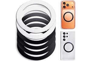 [6 Pack] Adapter Ring Conversion Kit for MagSafe with Adhesion Promoter, Ultra-Thin Metal Ring Sticker for iPhone 17 16 15 14