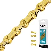 TAYA e-DECA-101 10-Speed Bike Chain, 136 Links, Titanium Gold | Durable and Smooth Shifting, For E-Bike, For Gravel, For MTB