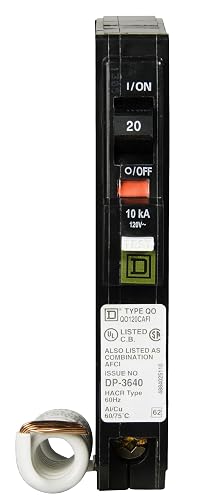 Square D QO120DFC Dual Function Circuit Breaker - CAFI & GFI Protection, 20 Amp, 120V, 1-Pole - Brand New In Box