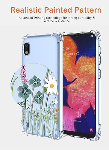 OEURVQO for Galaxy A10 Samsung M10 SM-A105F Case Clear Floral