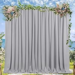 Wedding Backdrop Curtains 2 Panel 5ft x 10ft Grey