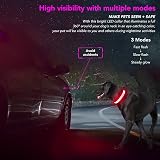 KOSKILL Light Up Dog Collar USB Rechargeable Pink M Adjustable Waterproof view 7