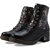 L'Artiste by Spring Step Marty Met Hand Painted Metallic Floral Ankle Boots for Women | Shoes for Women with Arch Support and Flexible Sole