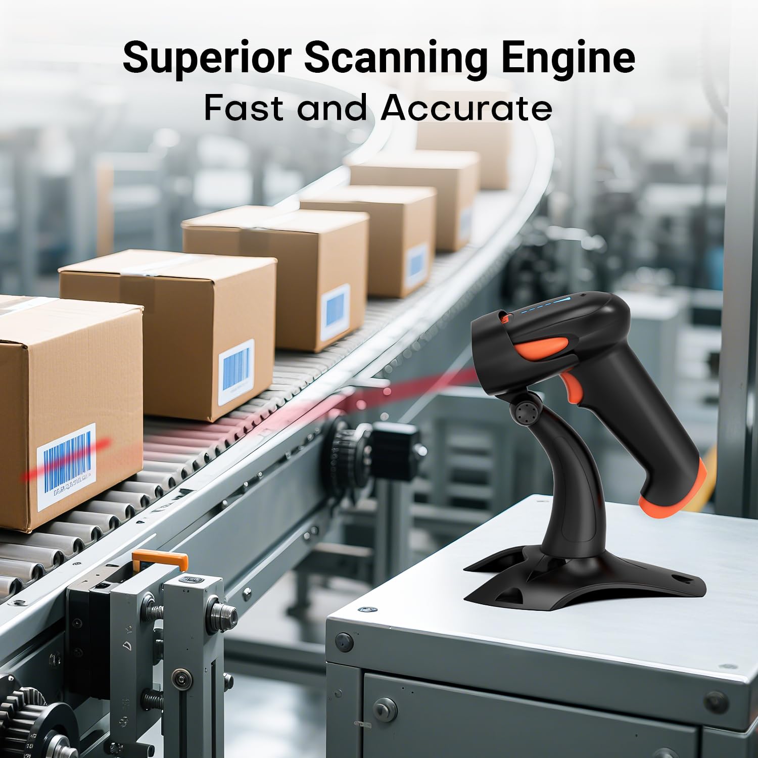 Mua Tera Barcode Scanner Wireless 1D 2D QR with Stand: Battery Level ...