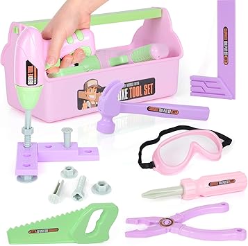 Juego de herramientas para niños de 18 piezas, accesorios ...