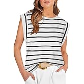 WIHOLL Cap Sleeve Tops for Women Summer Top Basic Tee Shirts Business Casual Tank Loose Fit 2026 Fashion