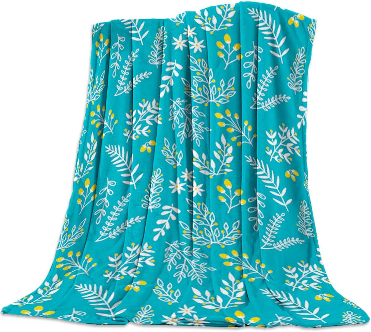 Home Decor Throw Blankets 50x60 Inch, Christmas Plant Pattern Super Soft Cozy Blanket for Bedroom Living Room TV Sofa Couch Chair