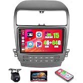 Android 15 Car Stereo for Acura TSX 2003-2008 9" in-Cell Touchscreen | Honda Inspire 4 2003-2007 Wireless CarPlay Android Auto, Built-in WiFi, GPS, Bluetooth, FM/RDS, Backup Camera