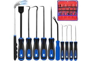 Doaho 11 Pcs Automotive Hook and Pick Tool Set with Telescoping Magnetic Pickup Gasket Scraper Remover Pry for Mechanic Auto Oil Seal O Ring Repair