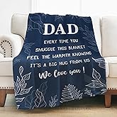 Levens Dads Birthday Gifts for Dad Blanket from Daughter Son 60"x50", Dad Gifts Throw Blankets for Daddy, Christmas Birthday Gift for Dads Husband, Soft Cozy Flannel Blanket for Fathers Day Couch Bed