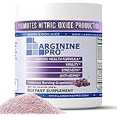 L-Arginine PRO | 5,500mg L-Arginine Plus L-Citrulline 1,100mg Grape Powder Drink Mix Supplement for Increased Nitric Oxide Production