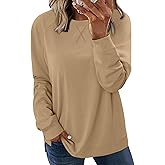 KISSMODA Women's Oversized Sweatshirts Crew Neck Long Sleeve Shirts Casual Loose Pullover Tops 2025 Fall Clothes