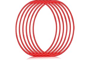 Shappy 6 Pcs Exercise Hoop Detachable Adjustable Plastic Toy Playground Toys Colored Hoop Circles for Teens Games Gymnastics Dog Agility Equipment Party Decor