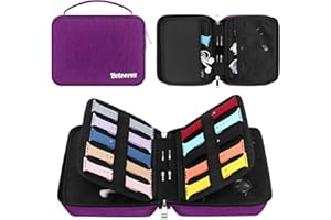Betoores Watch Band Storage Bag, 40 Watch Bands Holder Expandable Travel Case Fits 40 Straps of Smart Watch, Apple Watch, Fitbit Series - Purple