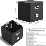 Aolawco Leather Vinyl Record Storage Box for 12 Inch Records Folding Crate view 8