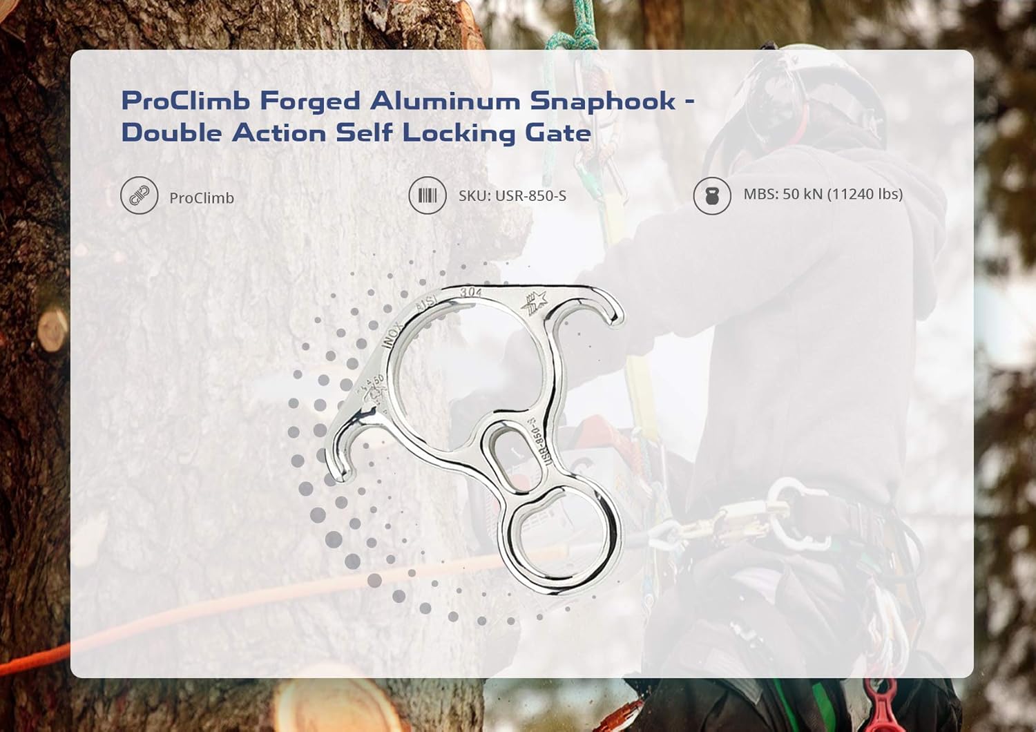 ProClimb Rescue Figure 8 Descender - Stainless Steel Belay Device w/Bent-Ears 50 kN : Climbing Rappel Devices : Sports & Outdoors
