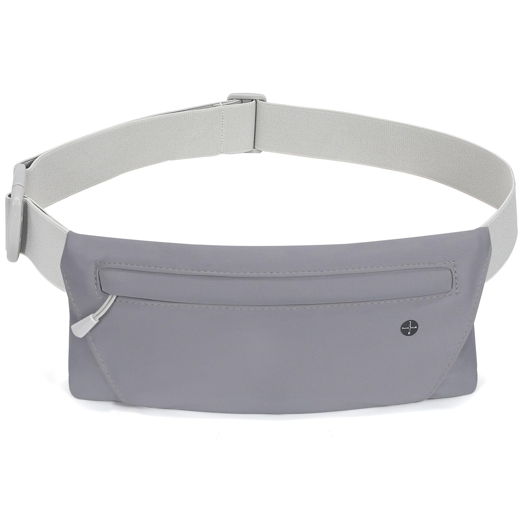 WHIPPY Running Belt for Phone Bag Running Gifts for Women Fanny Pack for Men Elastic Runners Money Belt Phone Holder Hiking Waist Pack, Dark Grey