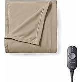 Sunbeam Royal Luxe Dove Grey Heated Personal Throw Blanket Cozy-Warm Adjustable Heat Settings