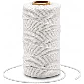 G2PLUS 2MM White String, 328 Feet Cotton Bakers Twine for Craft &amp; Cooking | 100% Cotton,for Gift Wrapping, Meat Trussing, DIY Craft Projects