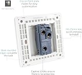Trendi Switch 1 Gang 2 Way Glossy White Rocker Light Switch 10 Amp Pack view 5