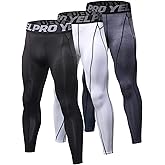 Yuerlian Men's Compression Pants Cool Dry Baselayer Tights Leggings