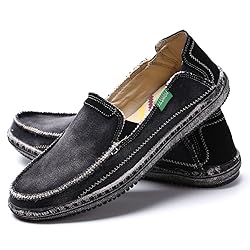 VILOCY Mens Slip on Deck Shoes Zero Drop Casual