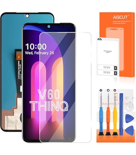 Écran Complet + Tactile LG G8s (LMG810EAW) - Amoled Noir - Neuf