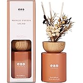 SoxComfy Reed Diffuser Set with Really Dried Flowers, Essential Oils Scented Diffuser with Sticks, Air Fresheners Home Fragrance for Bathroom Shelf Decor & Gift, 5.1oz / 150ml