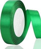 OWill Green Satin Ribbon 20mm x 22m Double Sided Polyester Gift Wrap