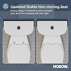 HOROW 17 Inch Tall Toilet, Two-Piece Elongated