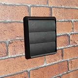 Kair Black 100mm Gravity Wall Vent Grille with Front Cover 155mm view 6
