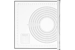 Large Non-Slip Silicone Pastry Mat Non Stick Baking Mat with Measurement Fondant Mat for Silicone Baking Mat, Counter Mat, Do