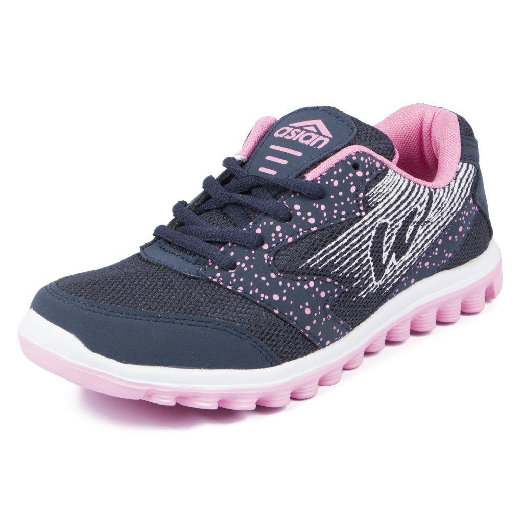 asian shoes riya 21 navy blue pink women sports shoes