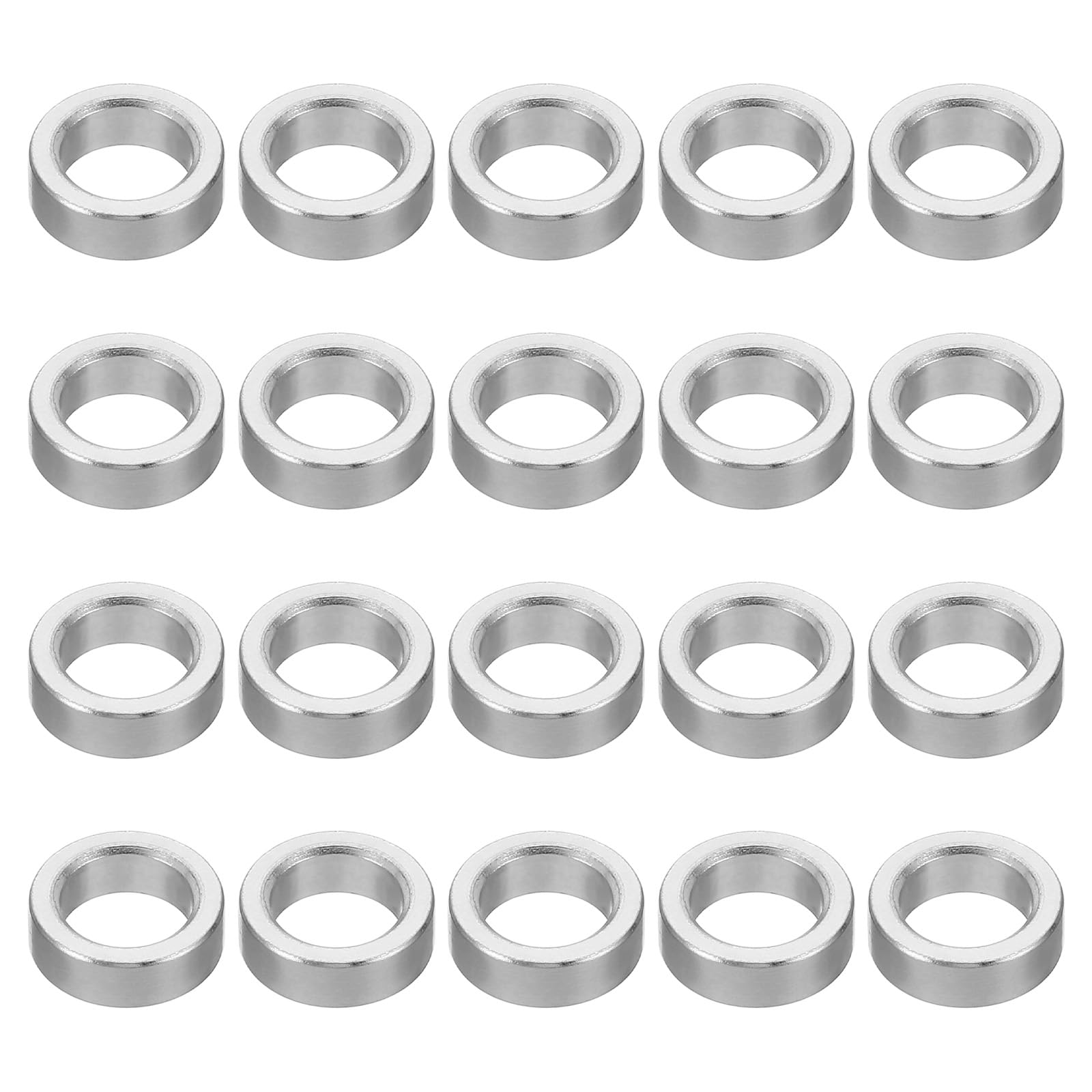 PATIKIL M8 Aluminum Spacers, 20Pcs Metal Spacer Aluminum Round 8.2mm ID x 12mm OD x 4mm L Thickness Aluminum Spacer Screw Standoff for 5/16" or M8 Screw Bolts
