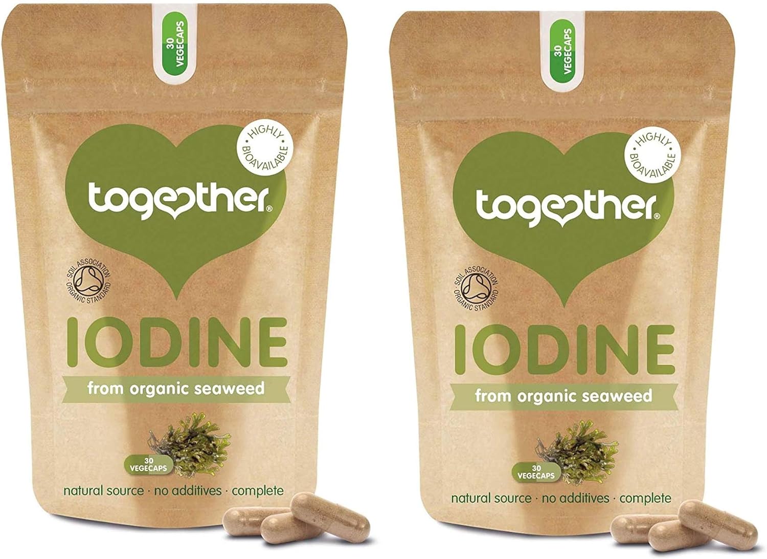 (2 Pack) Together Organic Seaweed Iodine 30 Vegecaps Amazon.co.uk