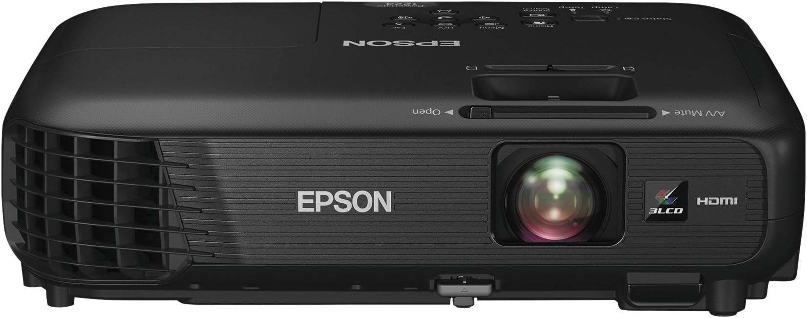 EpsonV11H720120 PowerLite 1224 XGA 3LCD Projector 3200 Lumens 1024 x 768 Pixels 1.2X Zoom Black