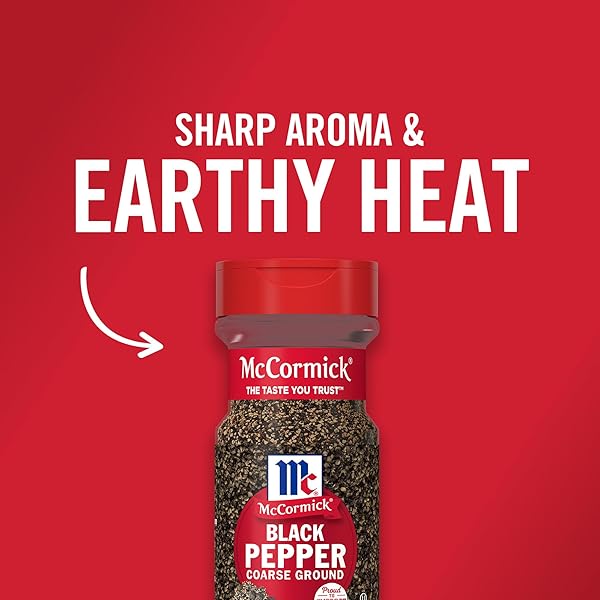 MCCORMICK COARSE GROUND BLACK PEPPER, 3.12 OZ