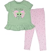STAR WARS The Mandalorian Grogu T-Shirt and Leggings Outfit Set Infant to Big Kid Sizes (12 Months - 14-16)