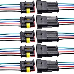 ZUOZE 5 Kit 4 Pin Car Connector Waterproof
