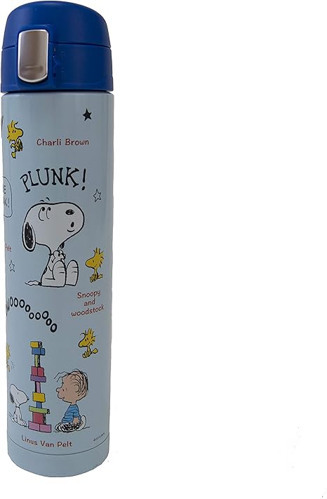 Amazon キャラクター 水筒 600ml 保温 保冷 直飲み ステンレスボトル 学校 ミニタオルセット Snoopy 青 水筒 マグボトル オンライン通販